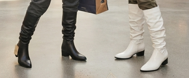 Damen Langschaft Stiefel Cowboy Boots Blockabsatz Reißverschluss Schuhe