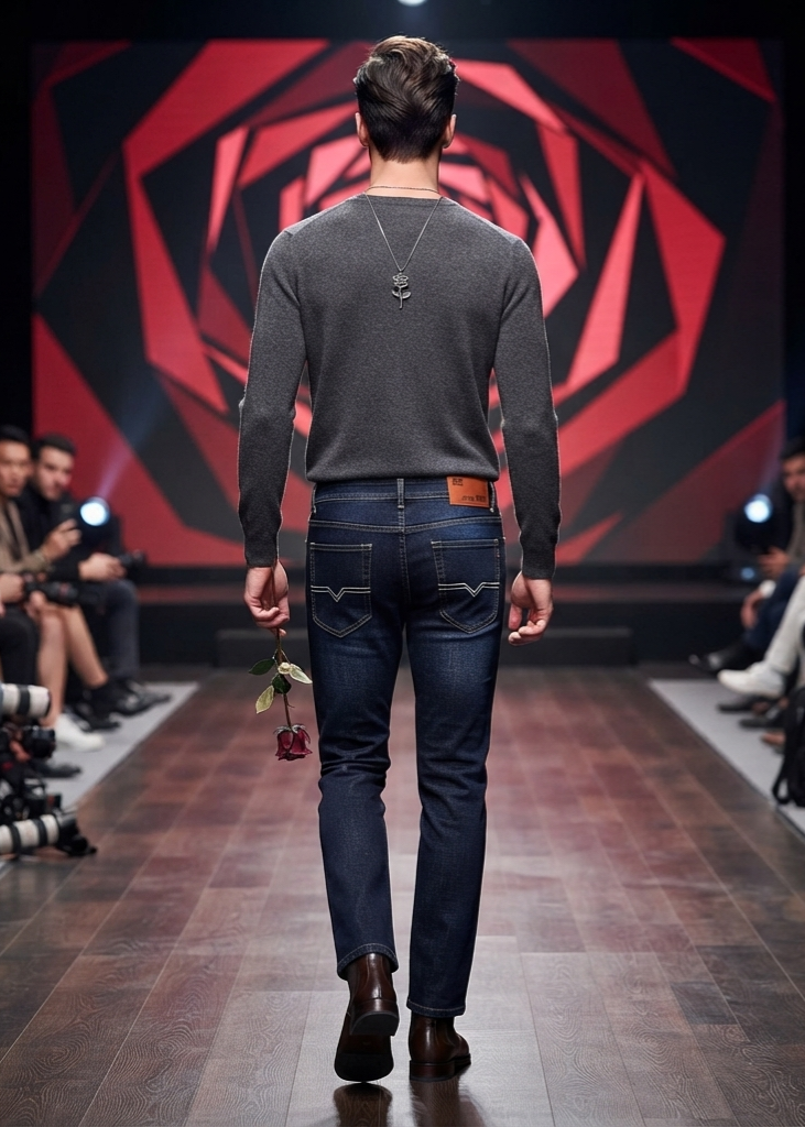 Herren Sommer Stretch-Jeans Loose-Fit Atmungsaktive Denim-Hose Gerade