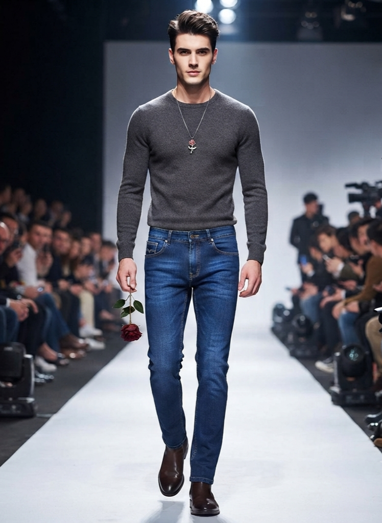 Herren Sommer Stretch-Jeans Loose-Fit Atmungsaktive Denim-Hose Gerade