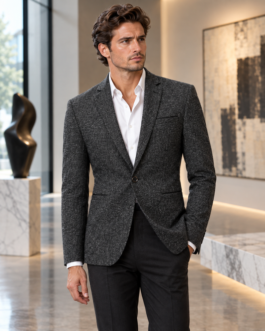 Eleganter Herren Slim Fit Anzugblazer Modisches Ein Knopf Sakko im modernen Stil Stilvoller Blazer für Business und Freizeit Bequeme Herrenbekleidung in den Größen M bis 4XL