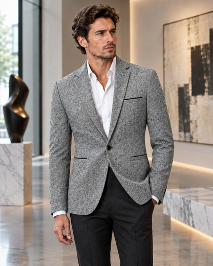 Eleganter Herren Slim Fit Anzugblazer Modisches Ein Knopf Sakko im modernen Stil Stilvoller Blazer für Business und Freizeit Bequeme Herrenbekleidung in den Größen M bis 4XL
