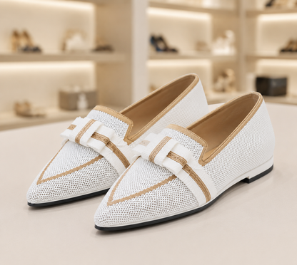 Damen Slipper Schleife Flache Halbschuhe Bowknot Gr. 36-43
