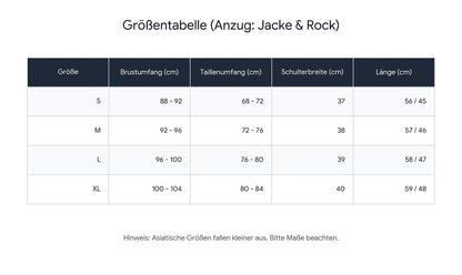 Damen Rock-Kostüm Set Mantel & Rock Elegant Zweiteilig Gr. S-XL