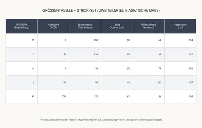Damen Zweiteiler Waffel-Strick Set mit Goldknöpfen – Kurzjacke mit Stehkragen und Lässige Stoffhose