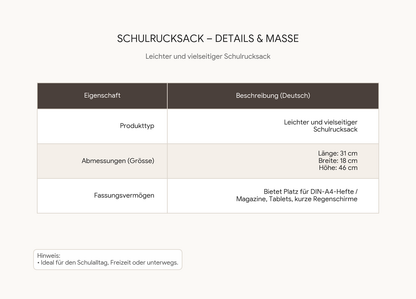 Schulrucksack Große Kapazität Wasserdicht Laptop Rucksack Damen Herren