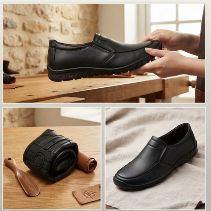 Freizeit Lederschuhen Herren Halbschuhe Bequem Gr. 39-44