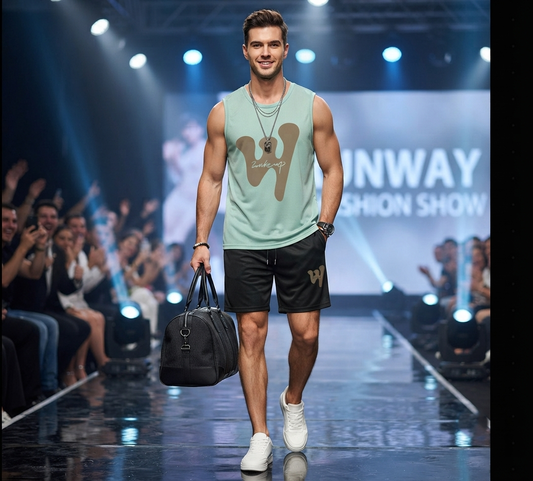 Herren Sommer-Set: Ice Silk Weste &amp; Shorts
