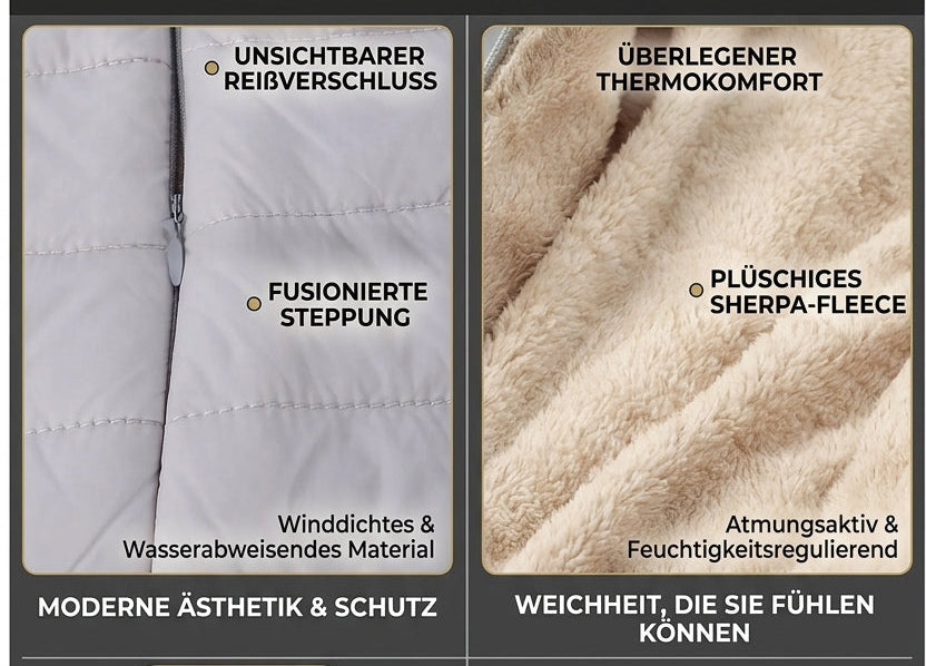 Damen Mittellanger Warmer Kapuzenmantel – Gefütterte Winterjacke mit Kapuze für Alltag und Freizeit