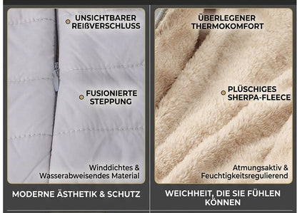 Damen Mittellanger Warmer Kapuzenmantel – Gefütterte Winterjacke mit Kapuze für Alltag und Freizeit