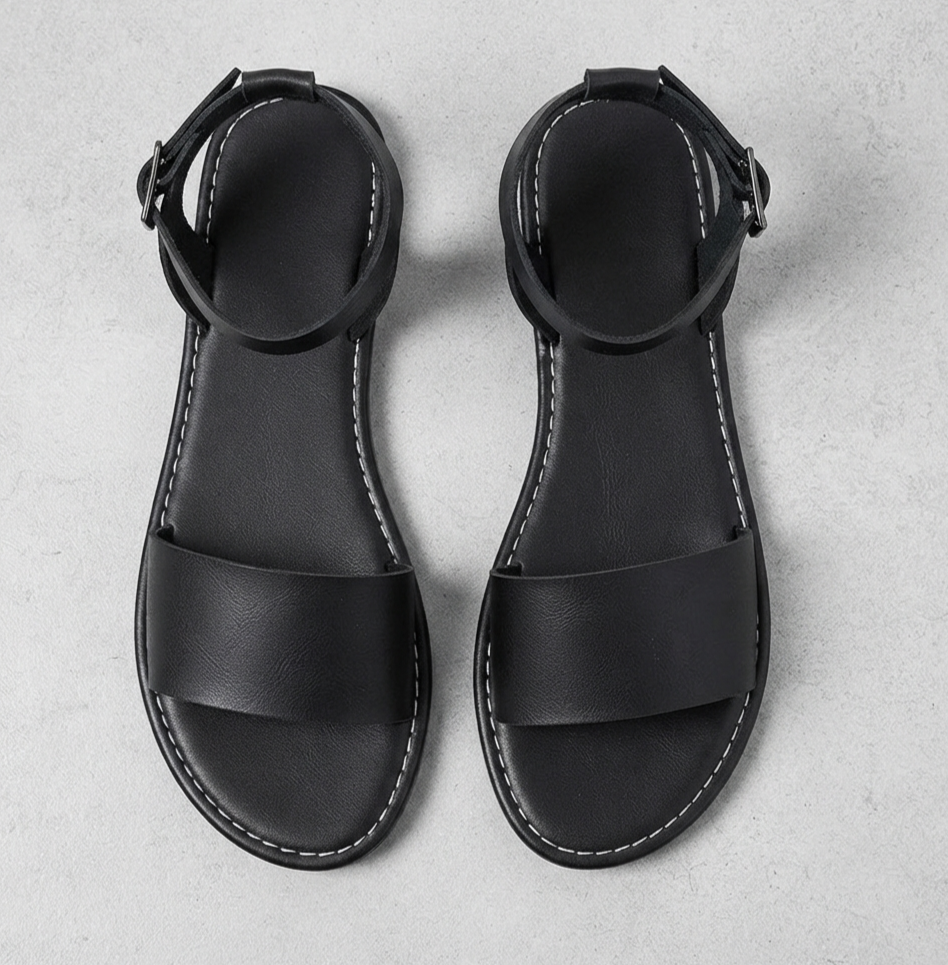 Damen Sandalen Flache Schuhe Minimalist Open Toe Sommerschuhe Plus Size 36-43