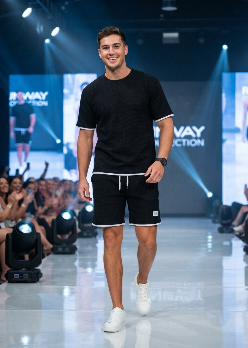 Herren Sport-Set – T-Shirt & Shorts Sommer-Outfit (Sporty)