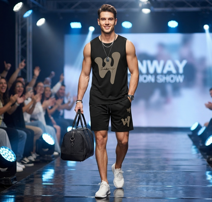 Herren Sommer-Set: Ice Silk Weste &amp; Shorts