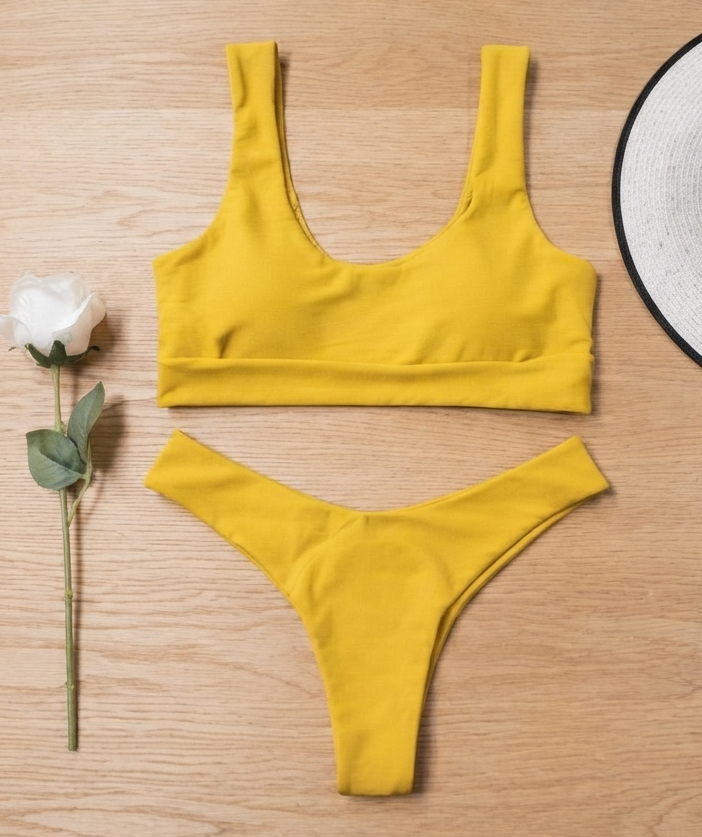 Damen Bikini Set Zweiteiler mit Brustpolster Strandmode Gr. S-L