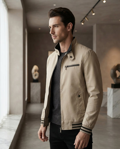 Herren Casual Übergangsjacke Klassische Freizeitjacke Modische Herrenbekleidung für Frühling und Herbst Bequeme Freizeitjacke in den Größen M bis 4XL