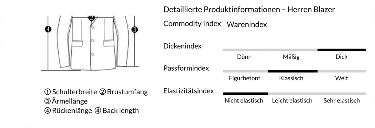 Herren Mittellanger Wollmantel – Eleganter Business Mantel aus Wollmix mit Slim Fit, verdickter Kälteschutz, Größen M bis XXXXL