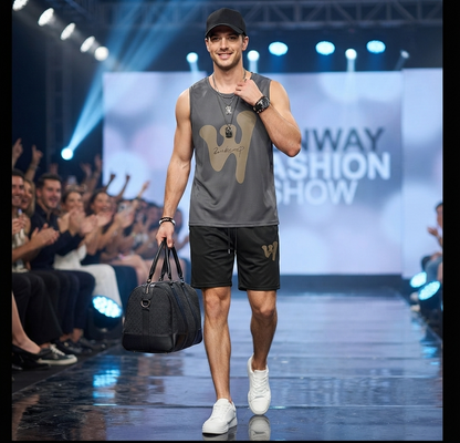 Herren Sommer-Set: Ice Silk Weste &amp; Shorts