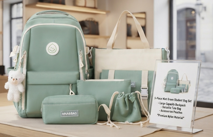 Rucksack Set Große Kapazität Canvas Schultasche Freizeit Rucksack Damen