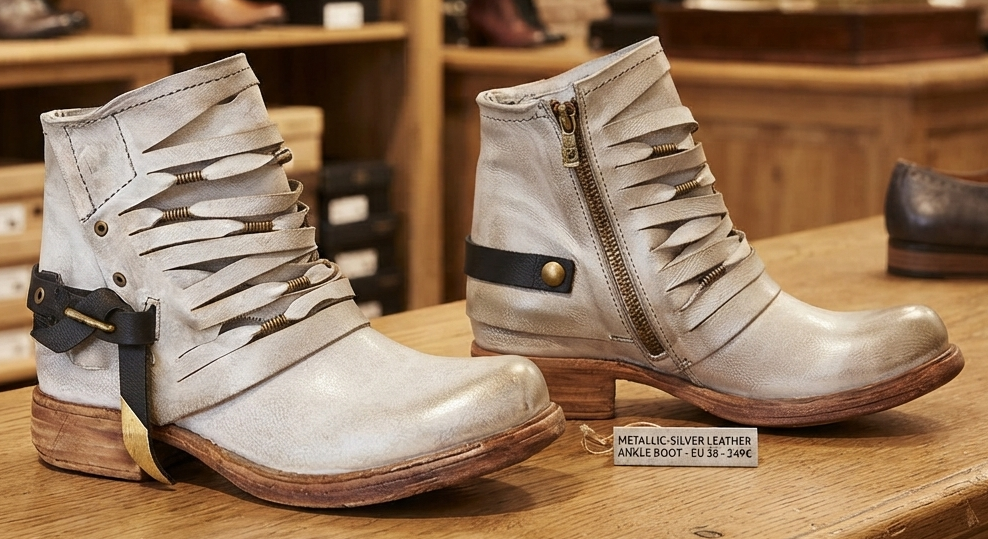 Damen Martin Boots Stiefeletten Nieten Reißverschluss Vintage Schuhe