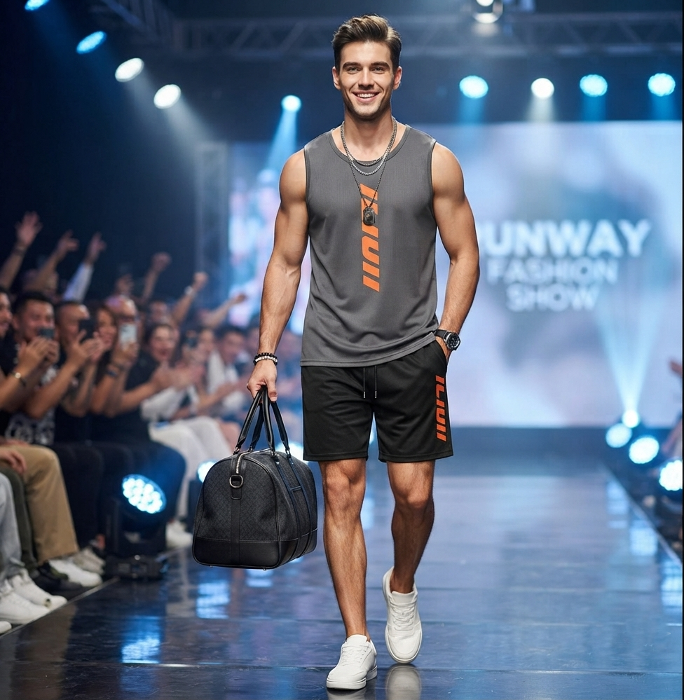 Herren Sport-Set „Ice Silk“ – Leichtes Sommer-Zweiteiler