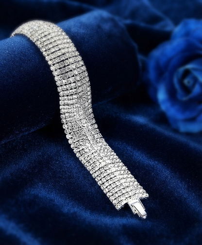 Damen Schmuck-Set Strass European American Stil Kette Ohrringe