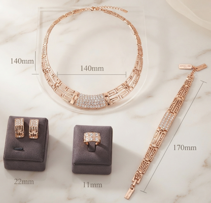 Titel: Exquisites 18K vergoldetes Schmuck-Set für Damen – Elegant & Zeitlos