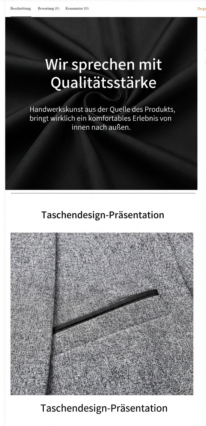 Eleganter Herren Slim Fit Anzugblazer Modisches Ein Knopf Sakko im modernen Stil Stilvoller Blazer für Business und Freizeit Bequeme Herrenbekleidung in den Größen M bis 4XL
