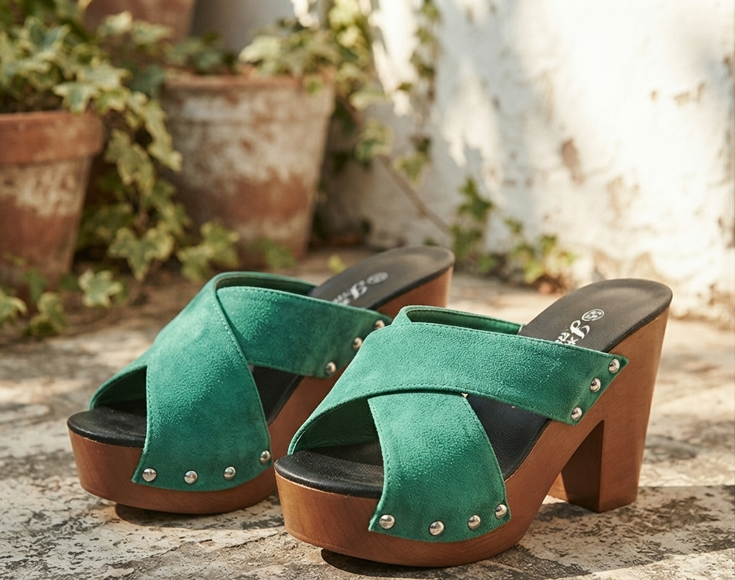 Damen Peep-Toe Pantoletten Sommersandalen mit Blockabsatz