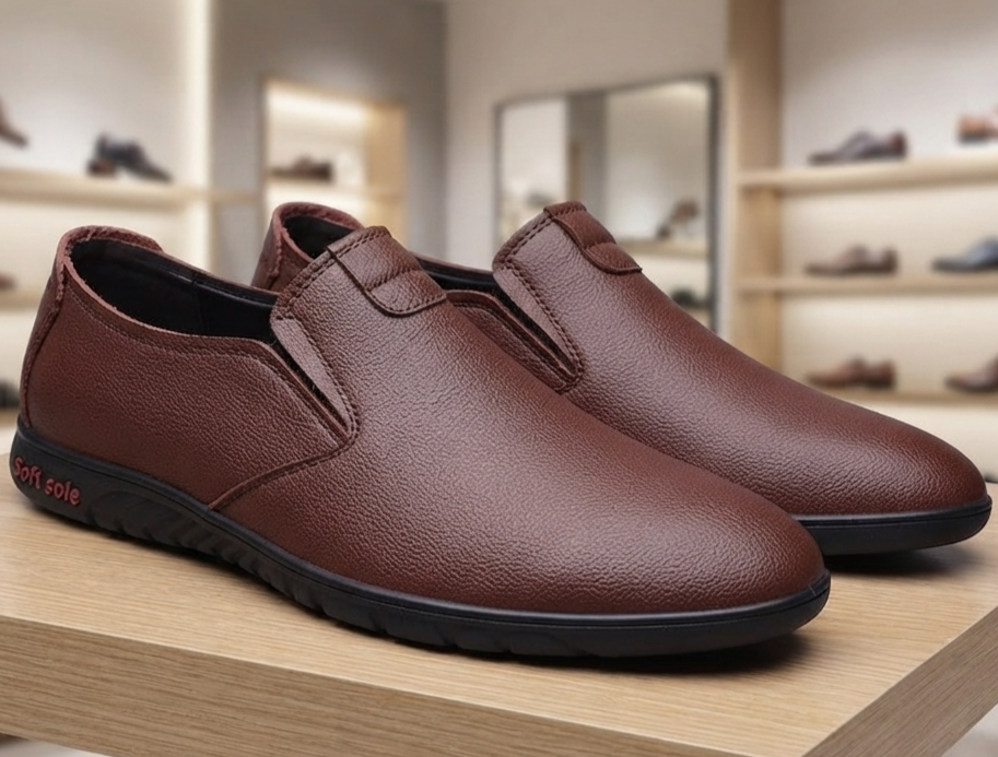 Freizeit Lederschuhen Herren Halbschuhe Bequem Gr. 39-44