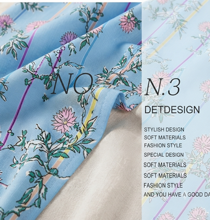 Damen Chiffon-Bluse mit Blumenmuster – Lockere Sommerbluse mit Puffärmeln