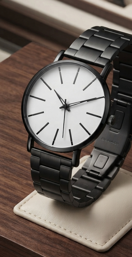Ultradünne Herren Quarzuhr - Elegante Business Armbanduhr mit Edelstahlarmband