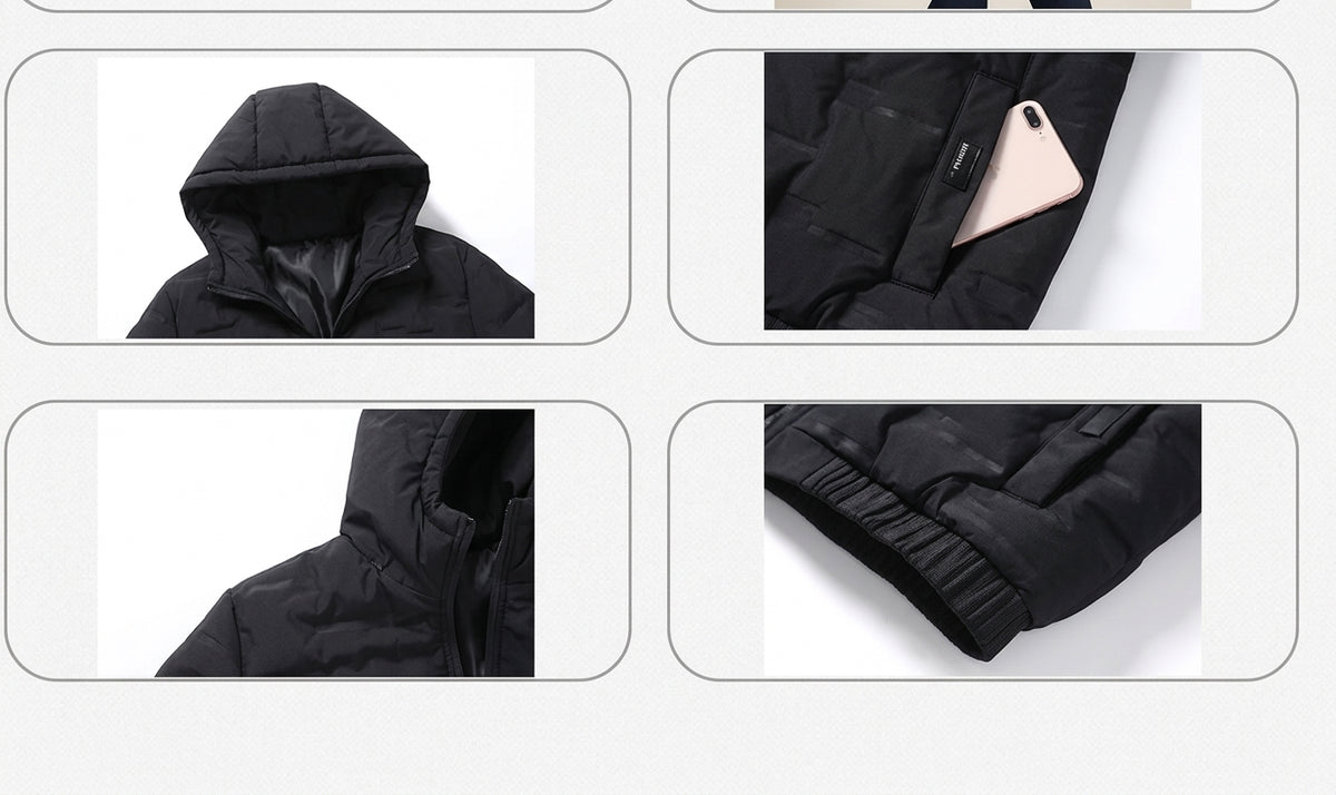 Männer Winter Kurze Mode Verdickte Jacke – Dichte Gefütterte Steppjacke für Herren für Freizeit und Outdoor