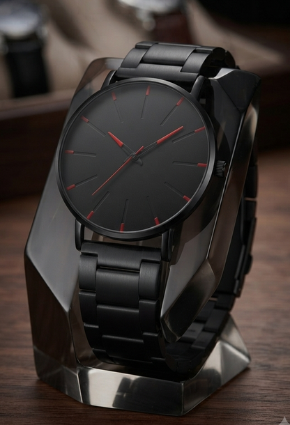 Ultradünne Herren Quarzuhr - Elegante Business Armbanduhr mit Edelstahlarmband