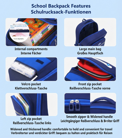 Schulranzen Große Kapazität Ergonomisch Kinder Rucksack Wasserdicht