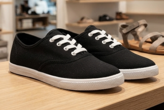 Unisex Canvas Sneaker Flache Freizeitschuhe Schnürschuhe Gr. 35-45