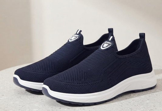 Damen Atmungsaktive Flyknit Slip-On Sneaker Halbschuhe Freizeitschuhe Gr. 36-45