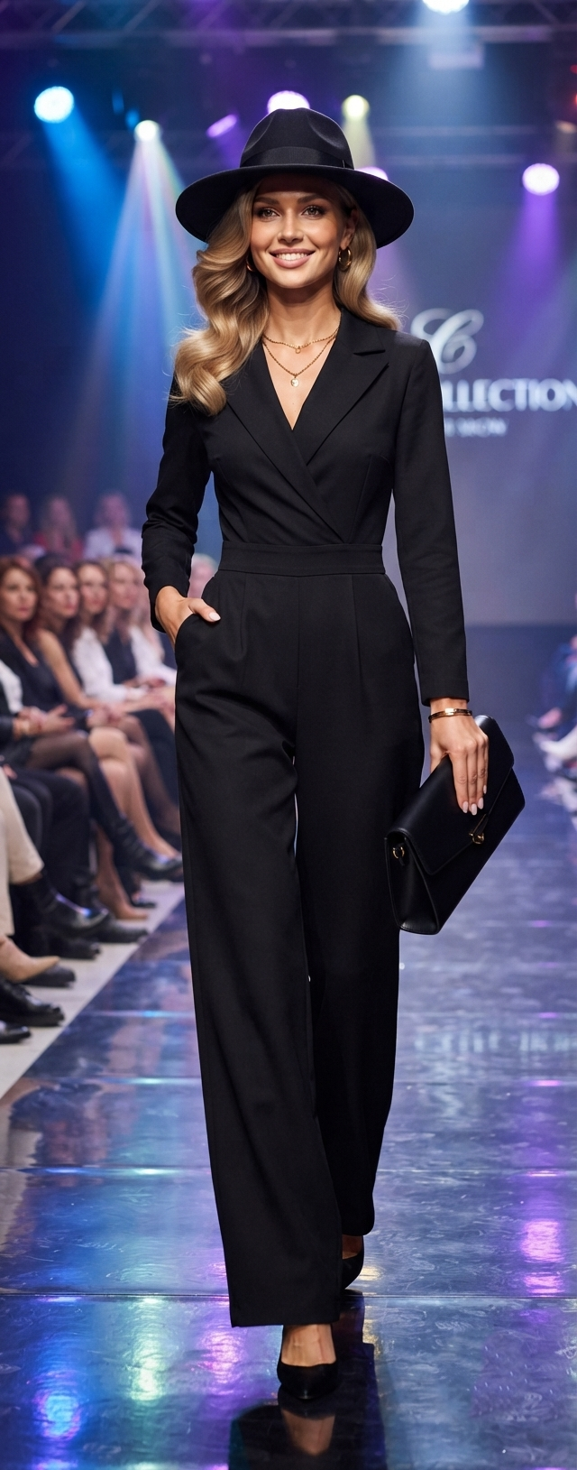 Damen Jumpsuit Elegant – Figurbetonter Langarm-Bodysuit