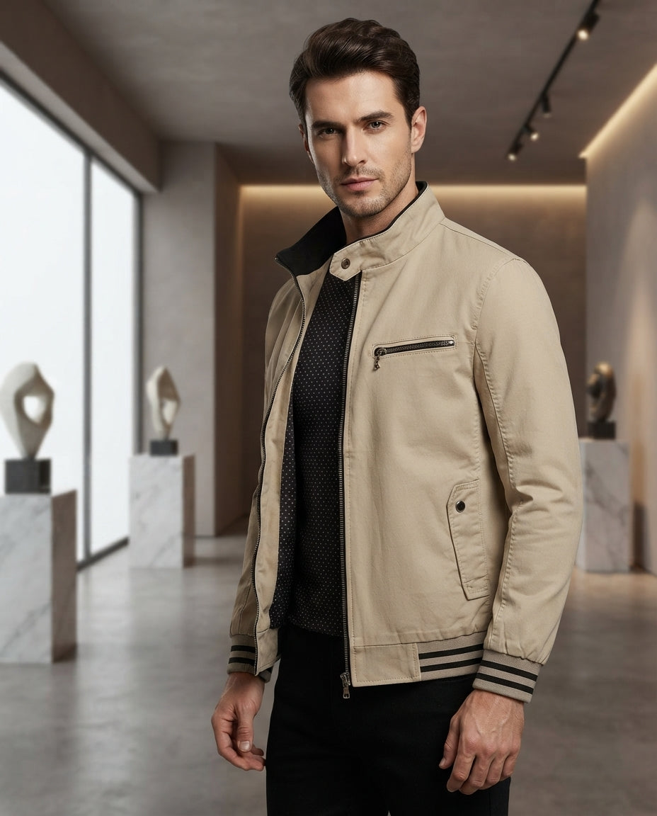 Herren Casual Übergangsjacke Klassische Freizeitjacke Modische Herrenbekleidung für Frühling und Herbst Bequeme Freizeitjacke in den Größen M bis 4XL