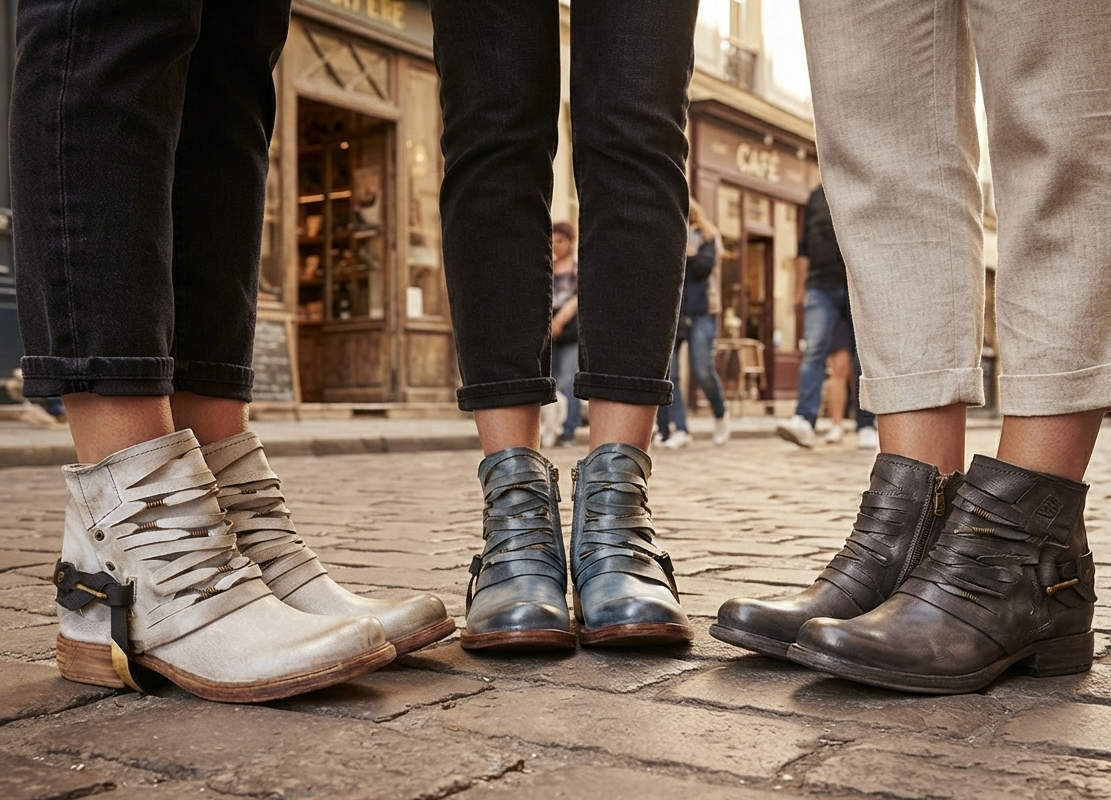 Damen Martin Boots Stiefeletten Nieten Reißverschluss Vintage Schuhe