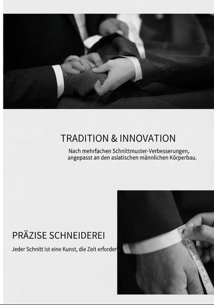 Herren Mittellanger Wollmantel – Eleganter Business Mantel aus Wollmix mit Slim Fit, verdickter Kälteschutz, Größen M bis XXXXL