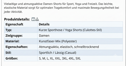 Damen Sport Shorts Yoga Fitness Kurze Hose Atmungsaktiv Casual S-5XL