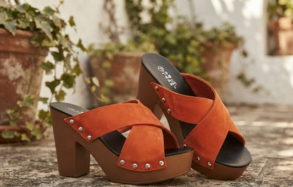 Damen Peep-Toe Pantoletten Sommersandalen mit Blockabsatz