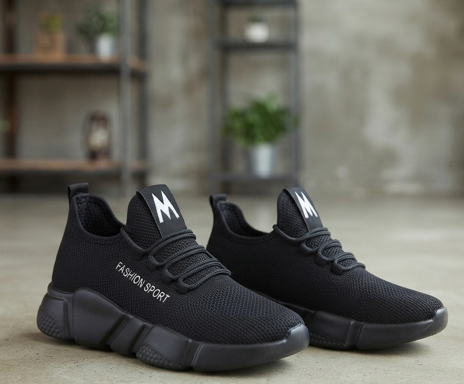 Damen Sneaker Plateau Turnschuhe Freizeitschuhe Schnürschuhe Leicht Schwarz Gr. 35–40