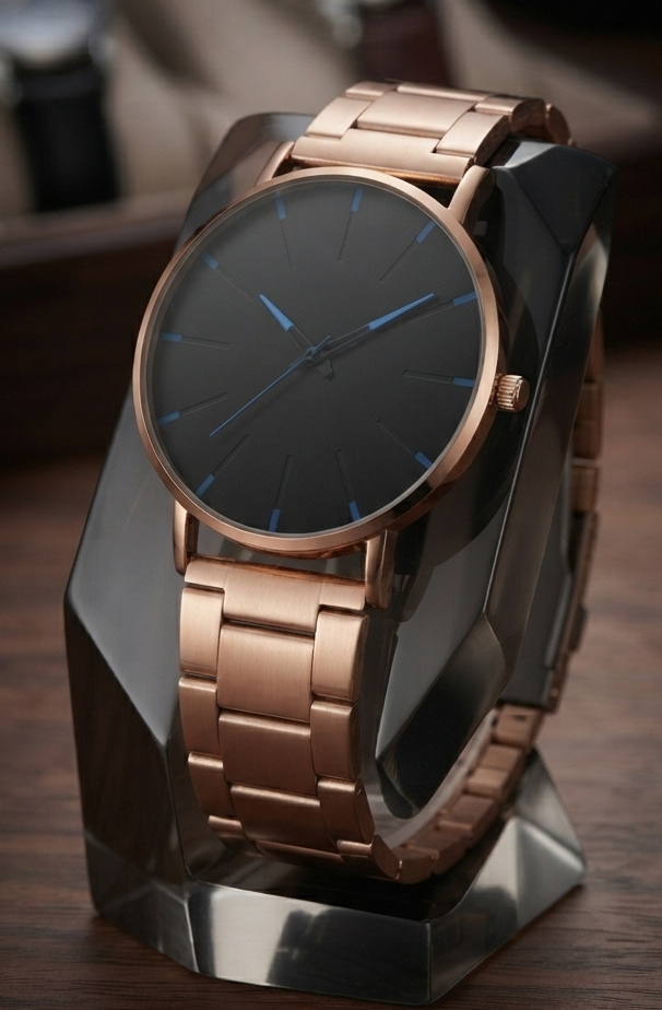 Ultradünne Herren Quarzuhr - Elegante Business Armbanduhr mit Edelstahlarmband