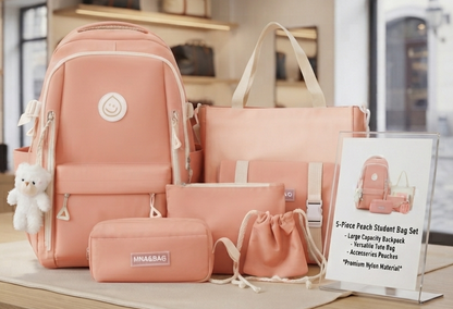 Rucksack Set Große Kapazität Canvas Schultasche Freizeit Rucksack Damen