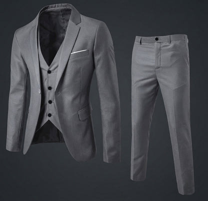 Eleganter Herren 3 Teiliger Anzug Slim Fit Sakko Weste und Hose Modischer Anzug für Business und Hochzeit Stilvolle Herrenbekleidung in den Größen S bis 6XL