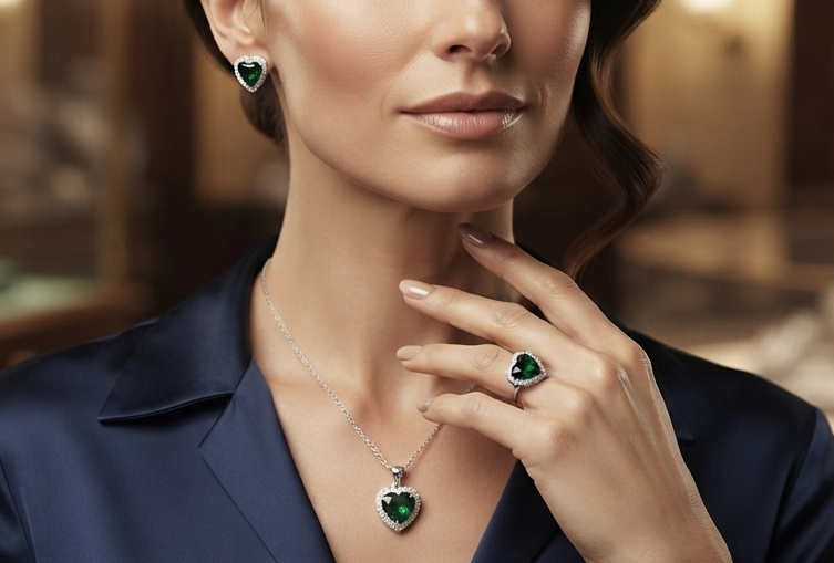Love earrings necklace set