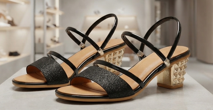 Damen Sommersandalen Blockabsatz Chunky Heel Fischmaul Gr. 35-40