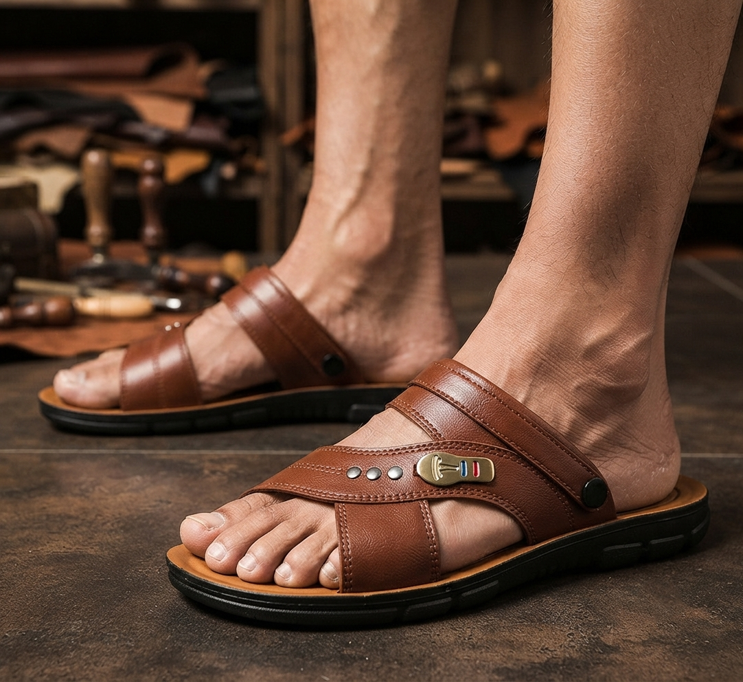 Herren Sandalen Hausschuhe Sommer Bequem Weiche Sohle Offen Gr. 39-44