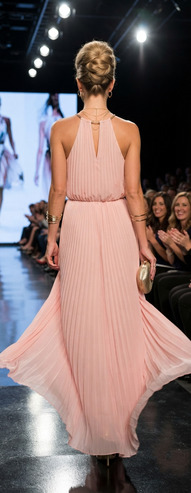 Damen Maxikleid aus Chiffon - Elegantes Sommerkleid, ärmellos - Stilvolles Abendkleid