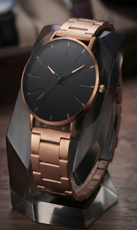 Ultradünne Herren Quarzuhr - Elegante Business Armbanduhr mit Edelstahlarmband